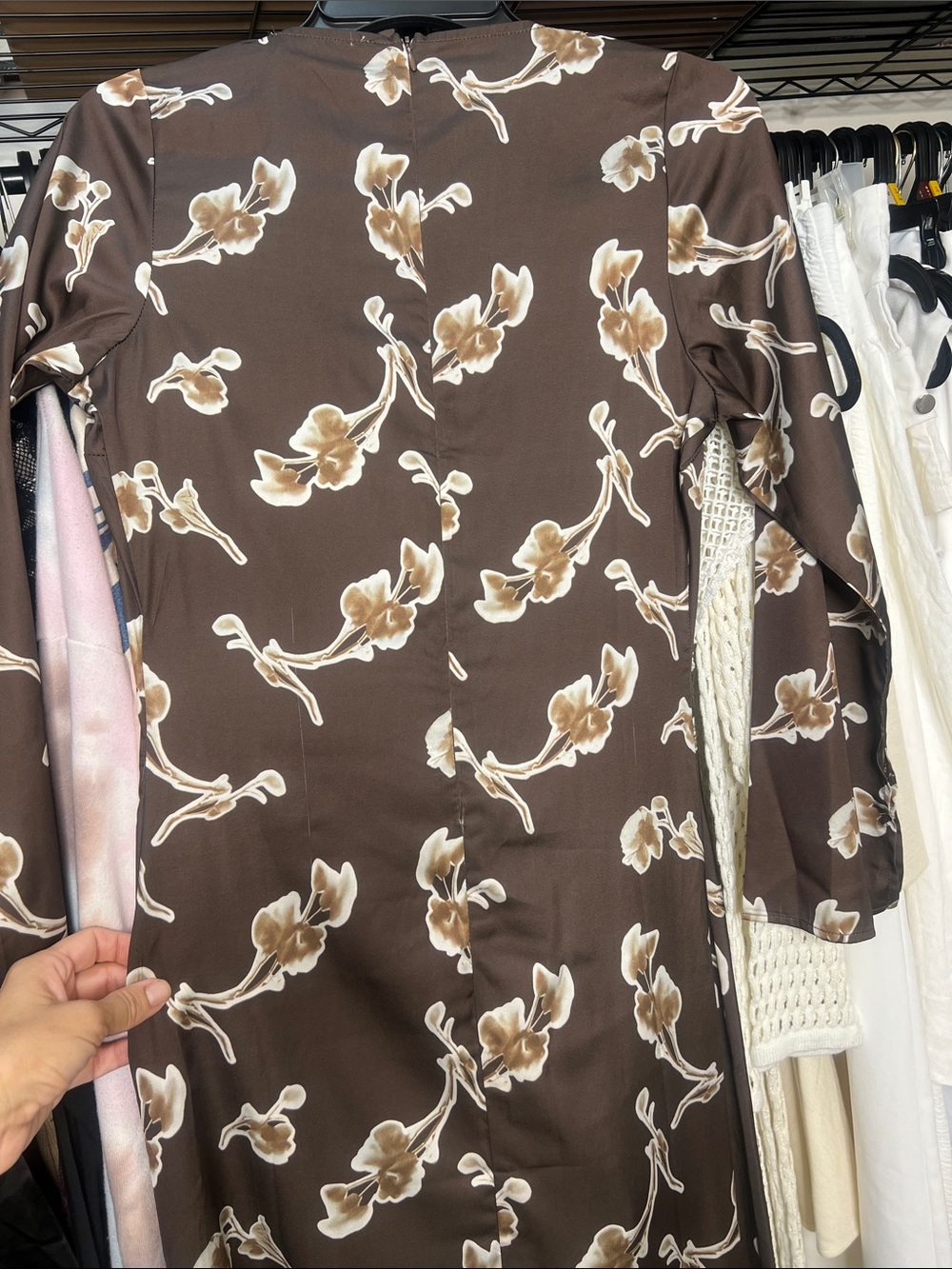 NEW Petal & Pup Maia Long Sleeve Maxi Dress - Chocolate Orchid - Picture 13 of 14